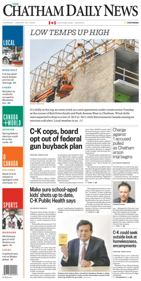 Cover of The Chatham Daily News