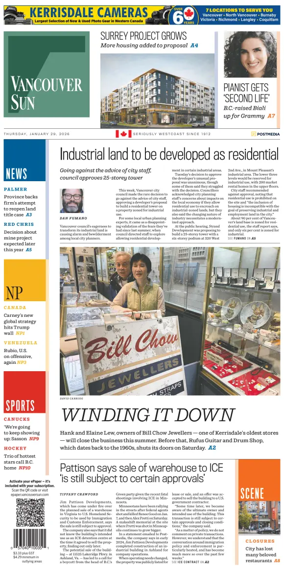 Cover of Vancouver Sun