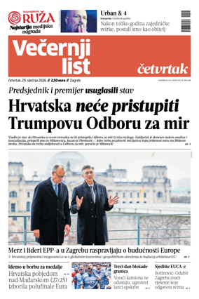 Cover of Vecernji list - Zagreb