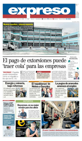 Cover of Diario Expreso