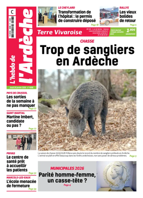 Cover of L'Hebdo de l'Ardeche – edition centre