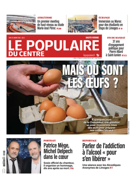 Cover of Le Populaire du Centre (Haute-Vienne)