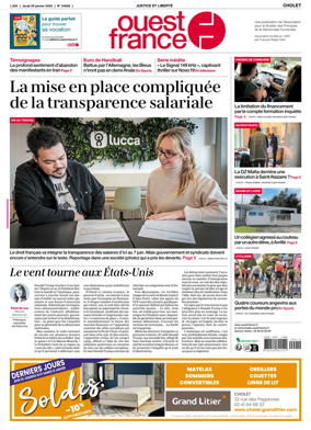 Cover of Ouest France (Cholet)