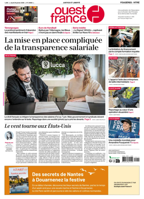 Cover of Ouest-France (Fougeres Vitre)
