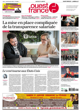 Cover of Ouest-France (Saint-Brieuc Lamballe)