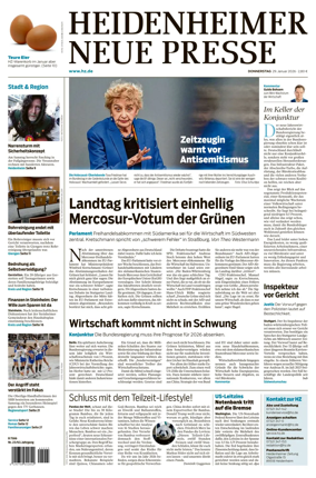 Cover of Heidenheimer Neue Presse