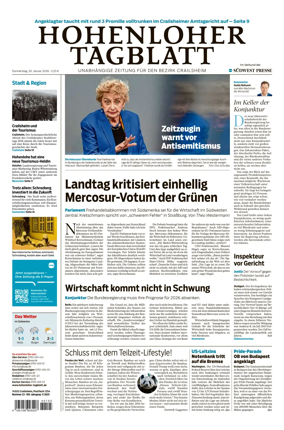 Cover of Hohenloher Tagblatt