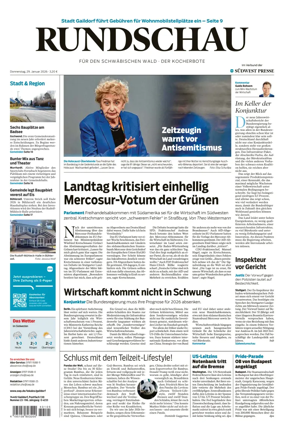 Cover of Rundschau fur den Schwabischen Wald – Der Kocherbote