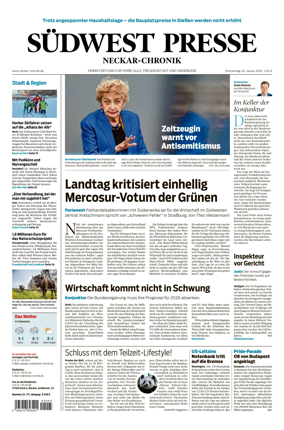 Cover of SUDWEST PRESSE - Neckar-Chronik