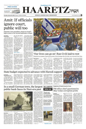 Cover of Haaretz english edition
