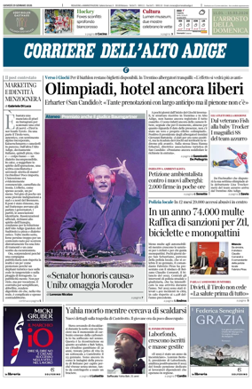 Cover of Corriere dell'Alto Adige