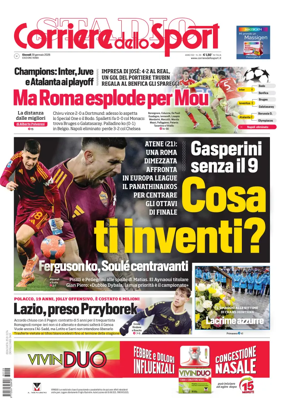 Cover of Corriere dello Sport (Lazio)