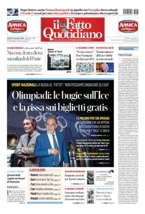 Cover of Il Fatto Quotidiano