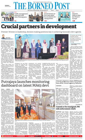 Cover of The Borneo Post (Sarawak)