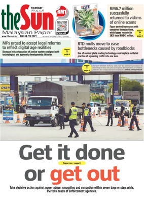 Cover of The Sun (Malaysia)