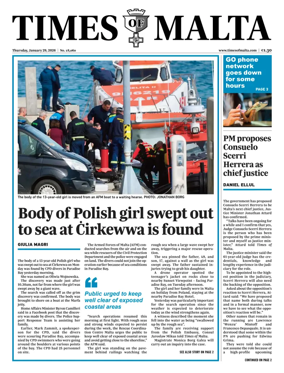 Cover of Times of Malta