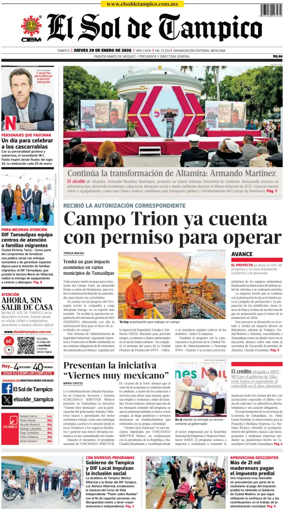 Cover of El Sol de Tampico