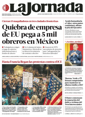 Cover of La Jornada