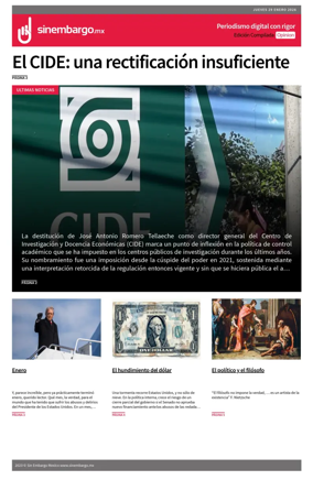 Cover of Sin Embargo Opinion