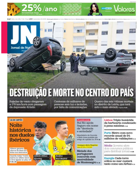 Cover of Jornal de Noticias