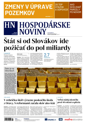Cover of Hospodarske noviny