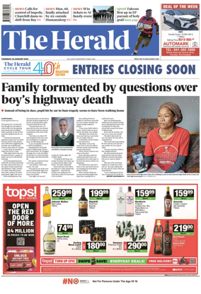 Cover of The Herald (South Africa)