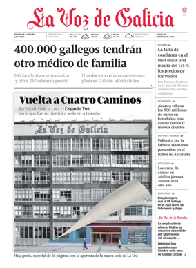 Cover of La Voz de Galicia (A Coruna)