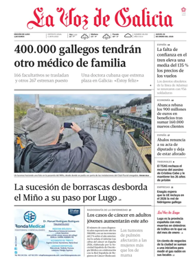 Cover of La Voz de Galicia (Lugo)
