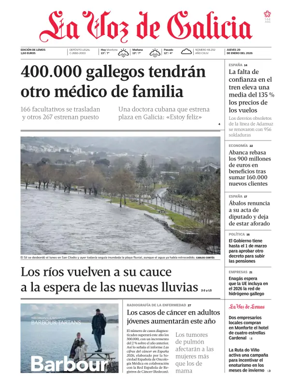 Cover of La Voz de Galicia (Monforte)