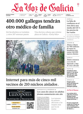 Cover of La Voz de Galicia (Ourense)