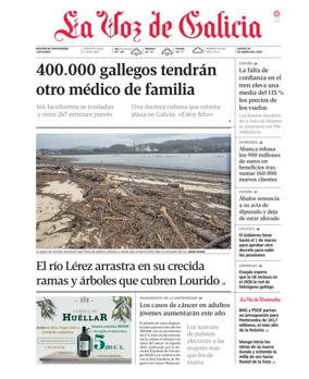 Cover of La Voz de Galicia (Pontevedra)