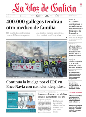 Cover of La Voz de Galicia (Viveiro)