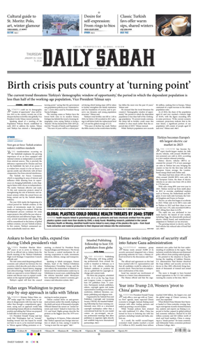 Cover of Daily Sabah (Turkey)