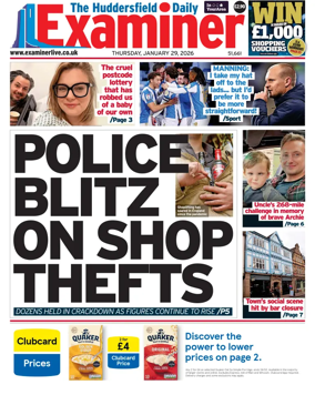 Cover of Huddersfield Daily Examiner
