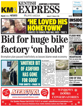 Cover of Kentish Express Ashford & District