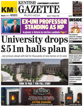 Cover of Kentish Gazette Canterbury & District