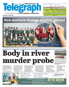 Cover of The Peterborough Evening Telegraph