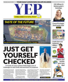 Cover of Yorkshire Evening Post