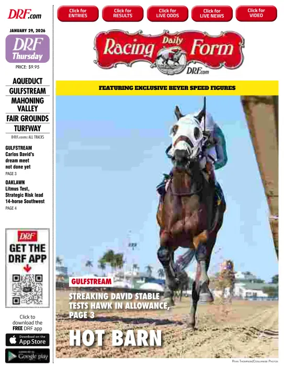 Cover of Daily Racing Form National Digital Edition