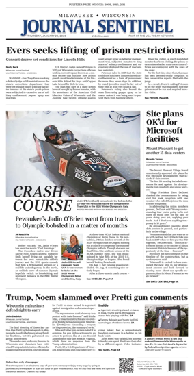 Cover of Milwaukee Journal Sentinel