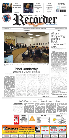 Cover of Porterville Recorder