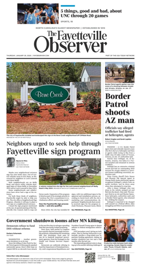 Cover of The Fayetteville Observer
