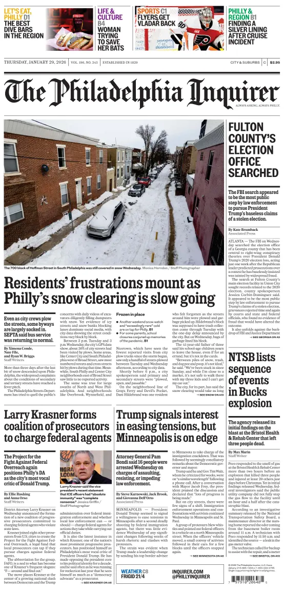 Cover of The Philadelphia Inquirer (South Jersey edition)