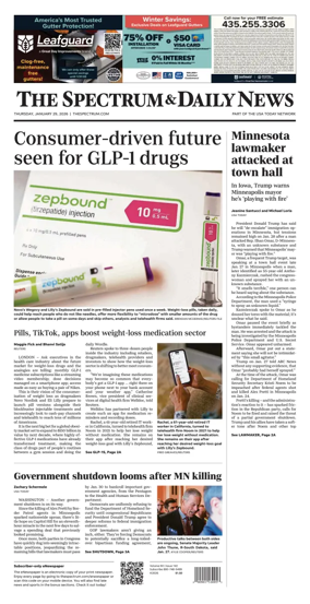 Cover of The Spectrum & Daily News