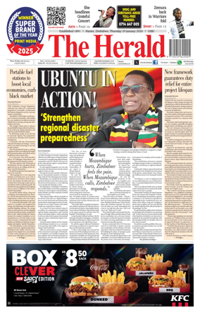 Cover of The Herald (Zimbabwe)