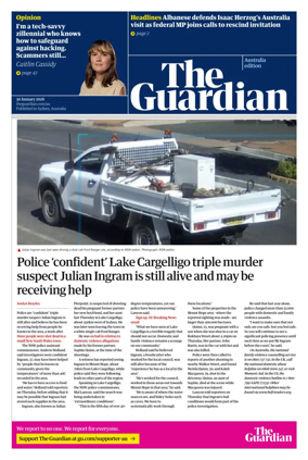 Cover of The Guardian Australia