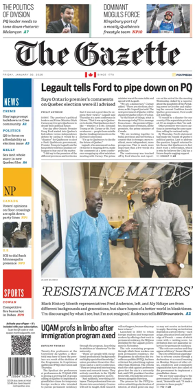 Cover of Montreal Gazette