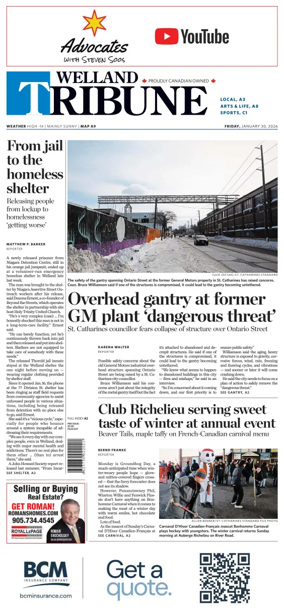 Cover of The Welland Tribune