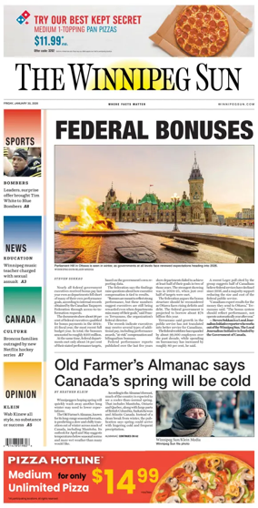 Cover of Winnipeg Sun