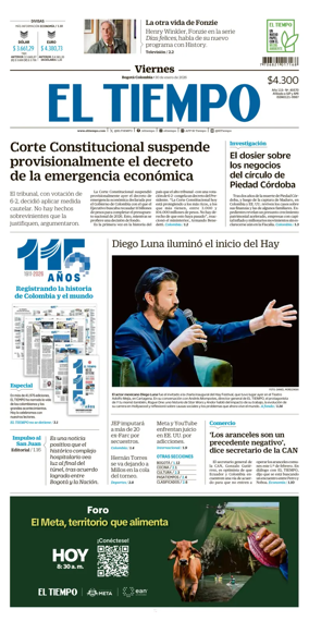 Cover of El Tiempo (Bogota)